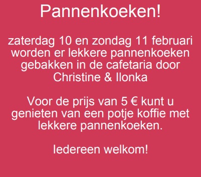 verse pannenkoeken in de cafetaria