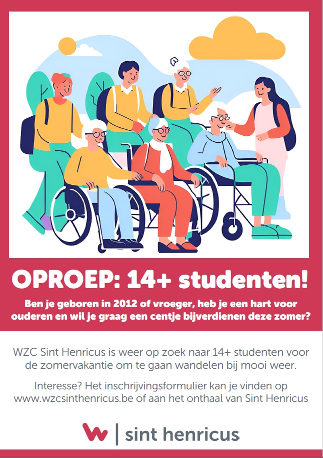 Oproep 14+ studenten !